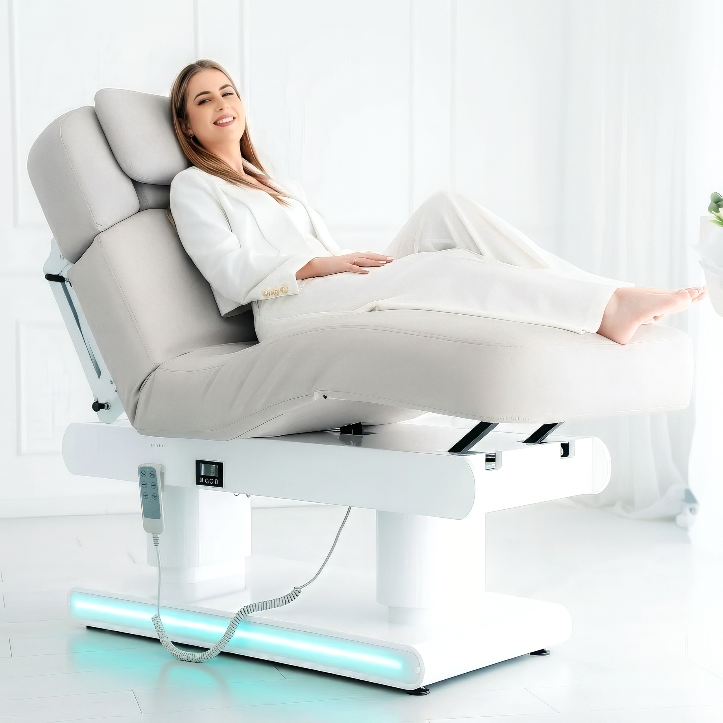 -2-Luxury beauty bed Eterna Grey with 4 motors, Gentle Flex k922 Grey-2