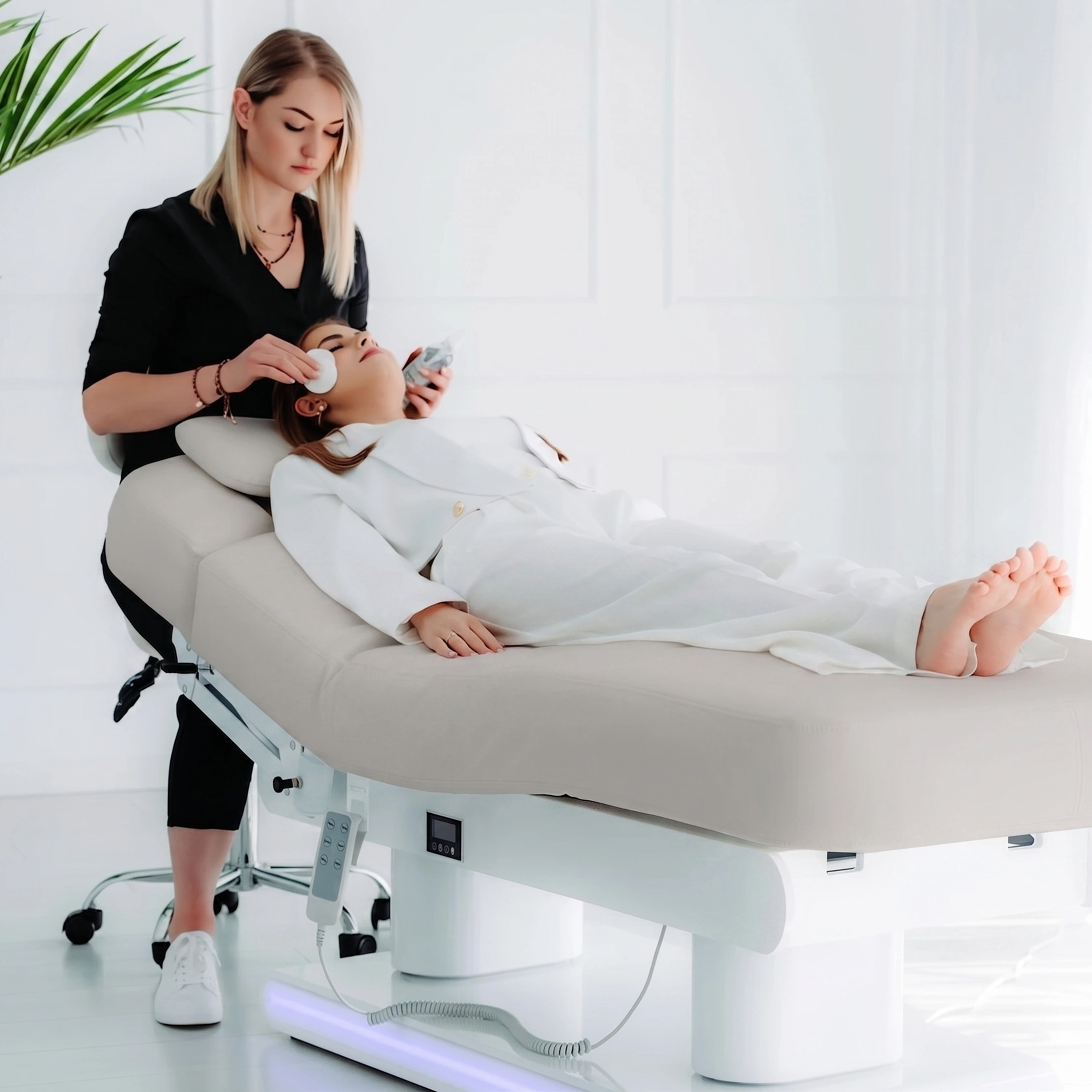 -4-Luxury beauty bed Eterna Grey with 4 motors, Gentle Flex k922 Grey-4