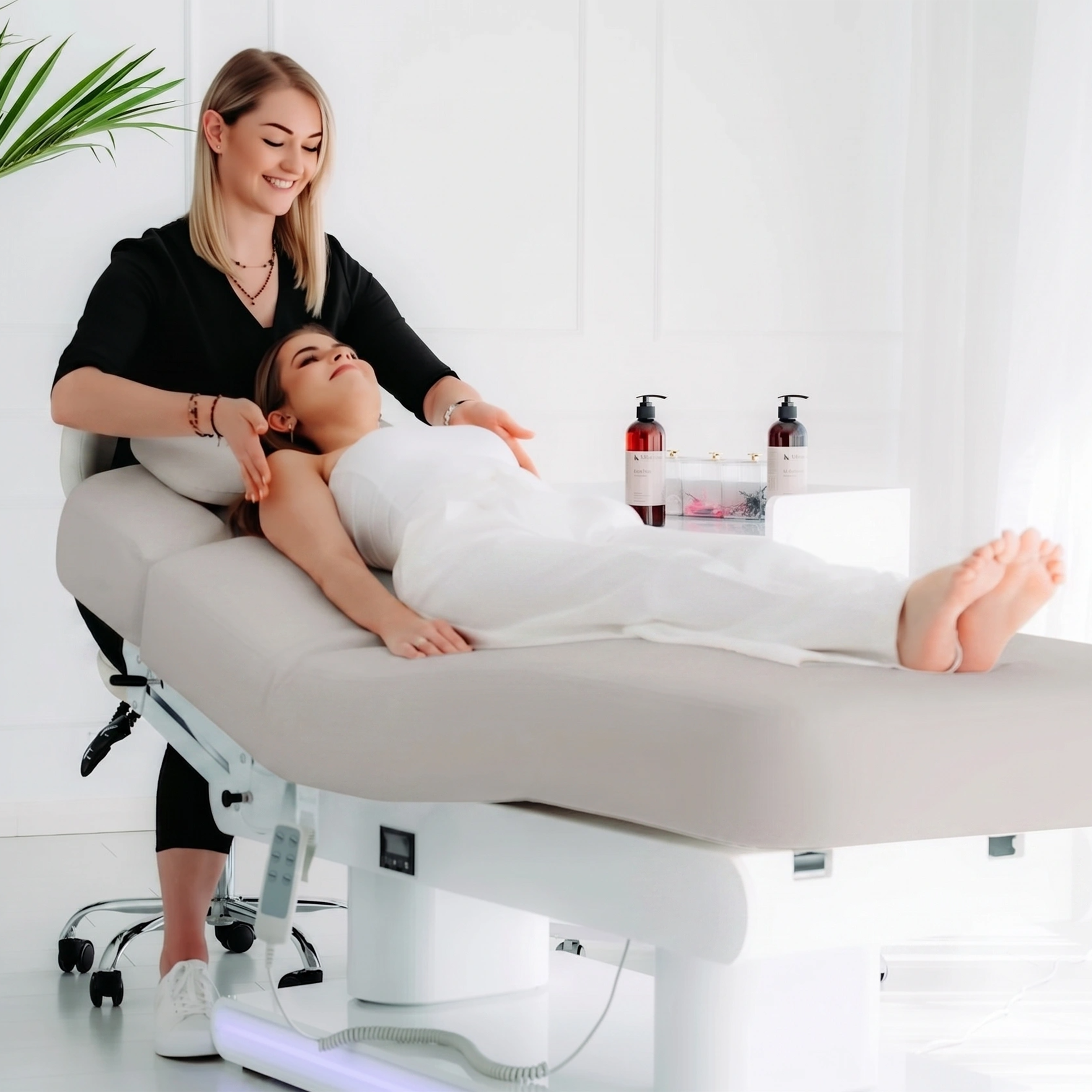 -5-Luxury beauty bed Eterna Grey with 4 motors, Gentle Flex k922 Grey-5