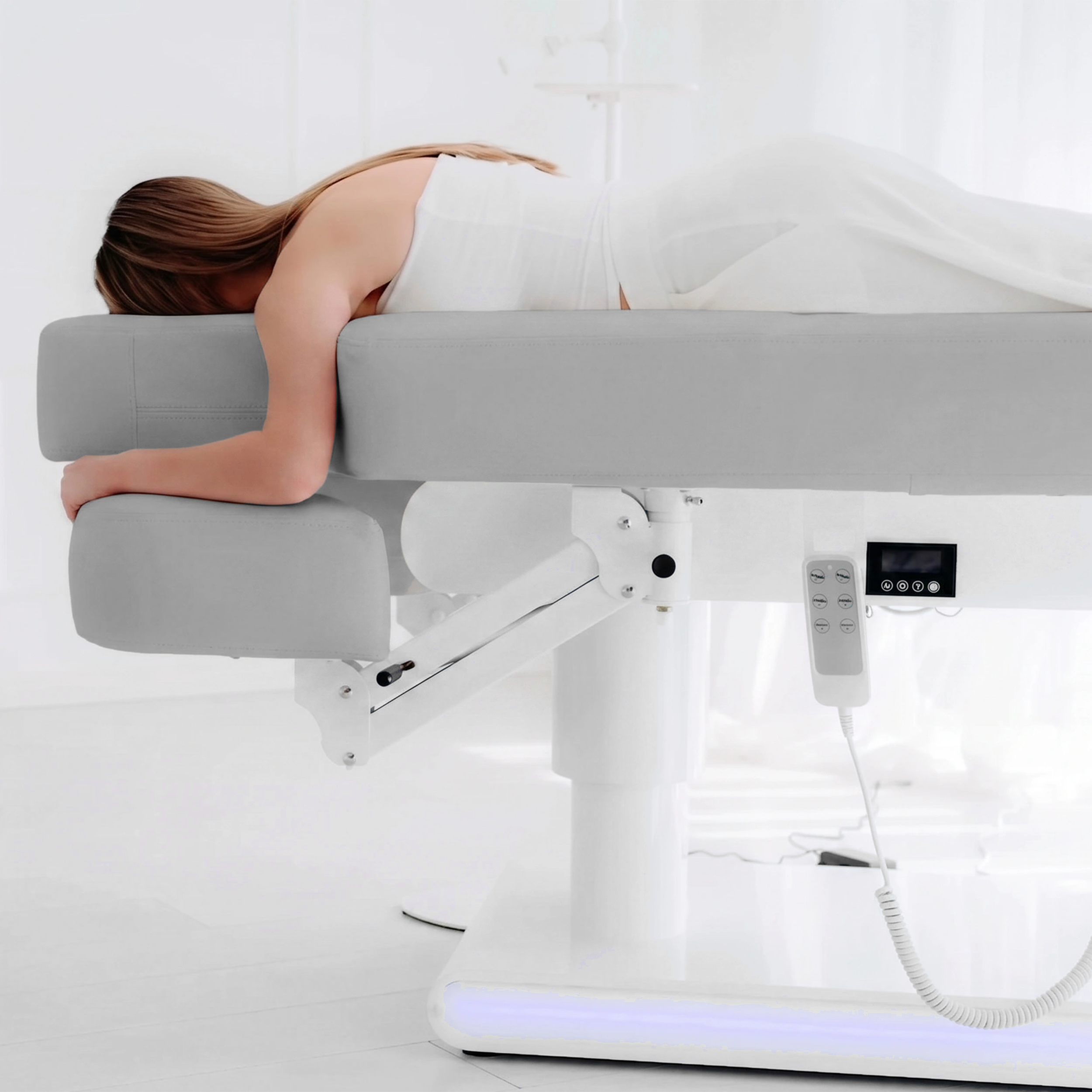-8-Luxury beauty bed Eterna Grey with 4 motors, Gentle Flex k922 Grey-8