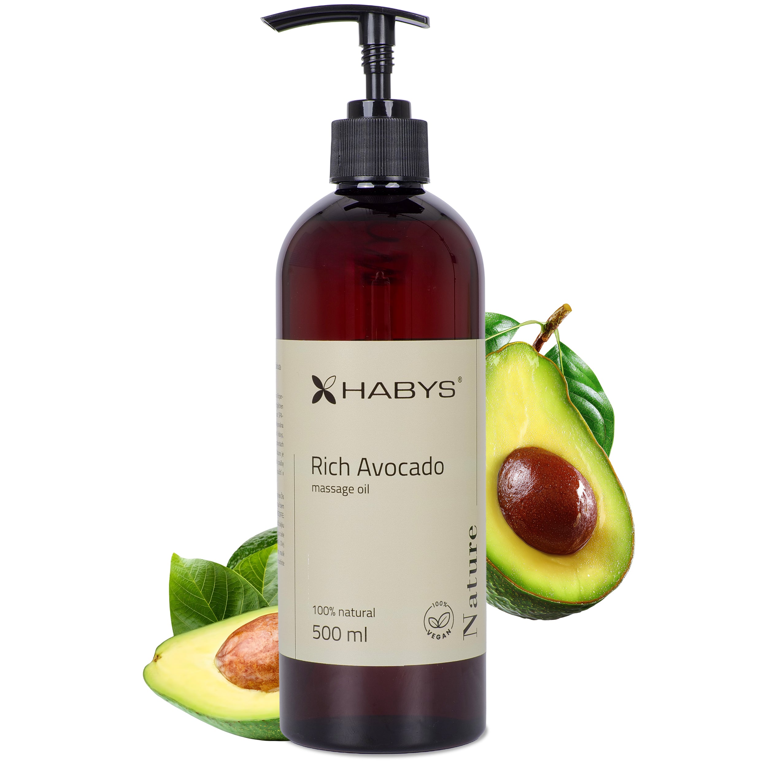 --Massage Oil, Nature Rich Avocado, HABYS 500 ml-