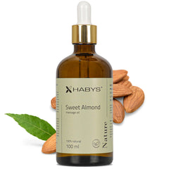 --Massage Oil Nature Sweet Almond, HABYS 100 ml with dropper-