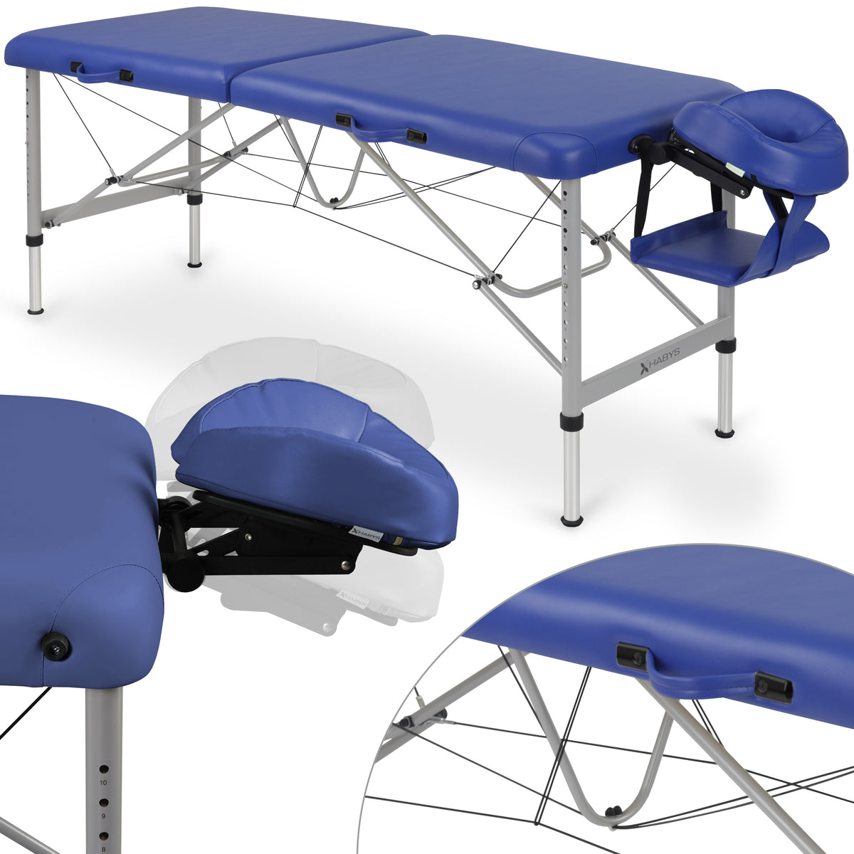 --Massage Table Aero Stabila Alu 60 Vinyl Flex K012 Navy Blue-