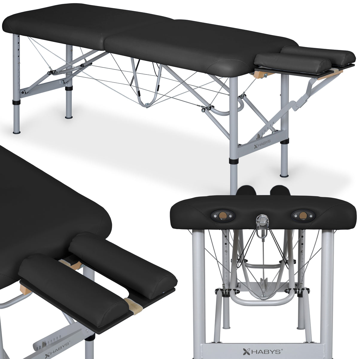 --Massage Table Chiro Ultralux 19 Alu Vinyl Flex K015 Black-
