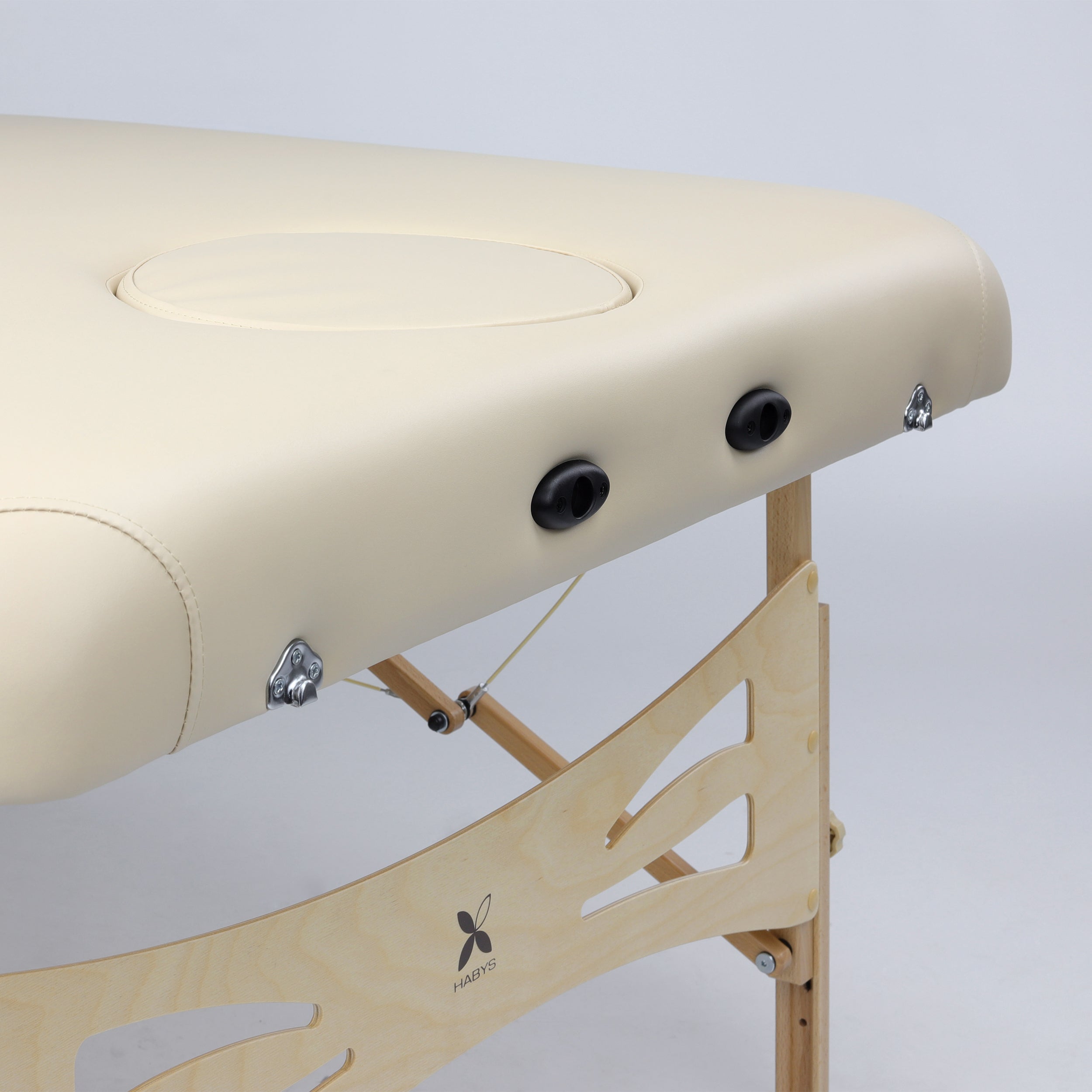 -9-Massage Table Integral Light Wood 102 Comfort Face Hole Vinyl Flex K033 Beige-9