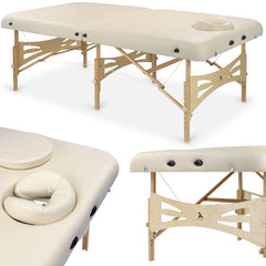 --Massage Table Integral Light Wood 102 Comfort Face Hole Vinyl Flex K033 Beige-
