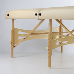 -1-Massage Table Integral Light Wood 102 Comfort Face Hole Vinyl Flex K033 Beige-1