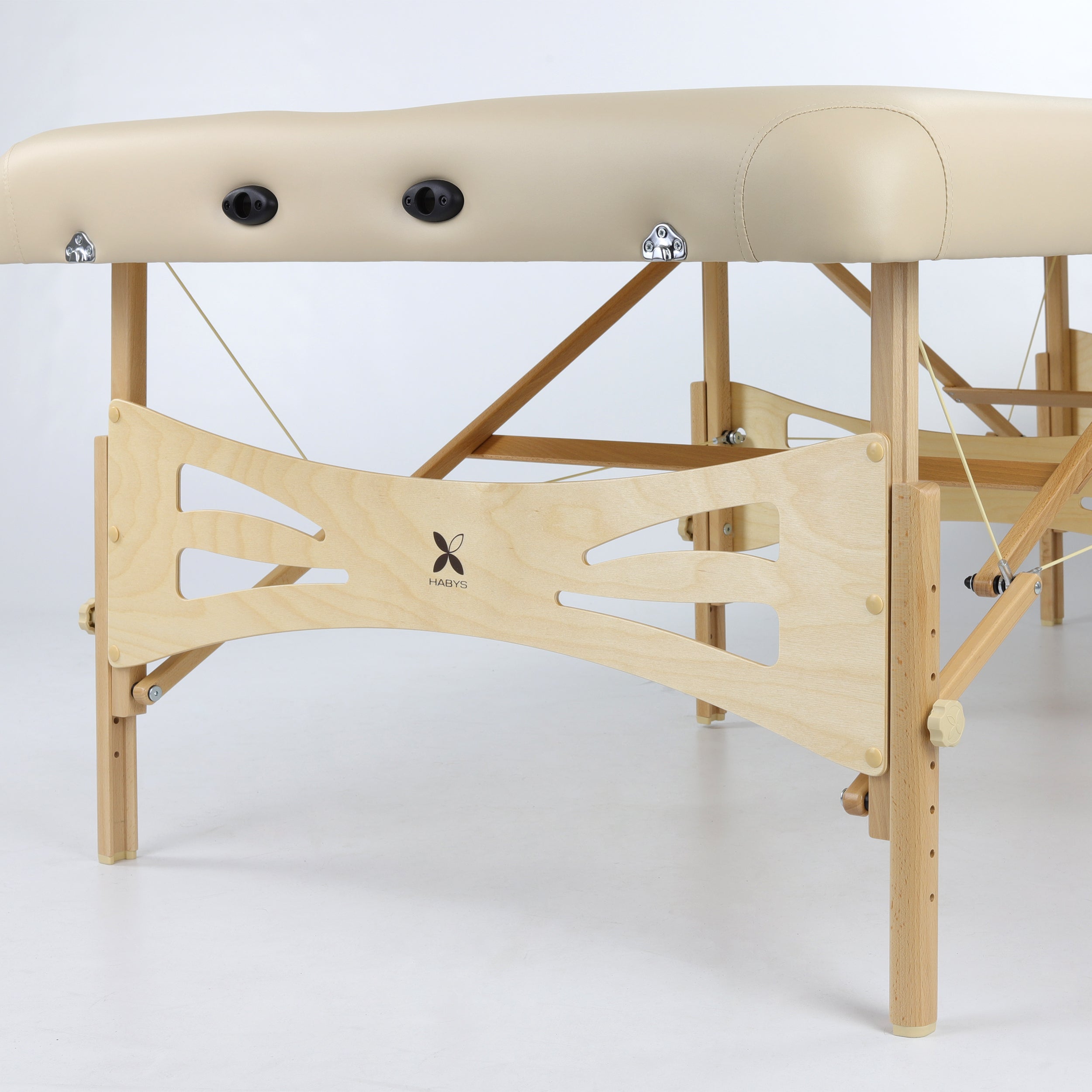 -8-Massage Table Integral Light Wood 102 Comfort Face Hole Vinyl Flex K033 Beige-8