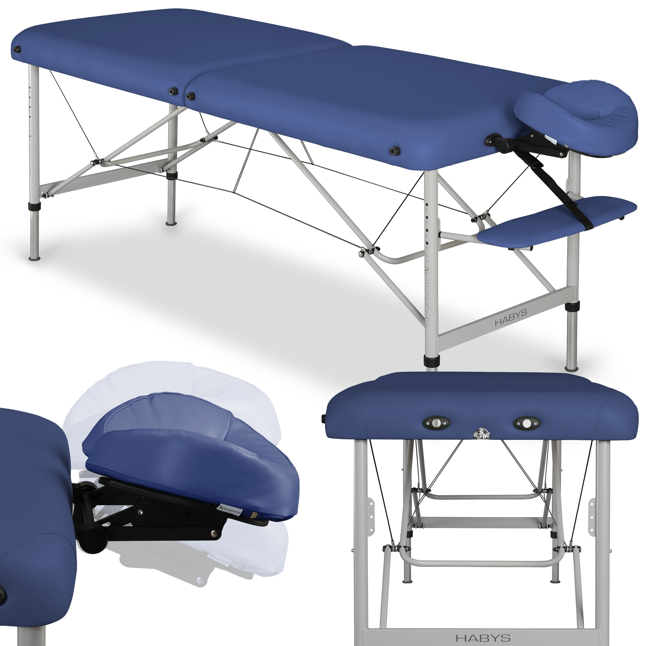 --Massage Table Panda Alu 70 Vinyl Flex K012 Navy Blue-