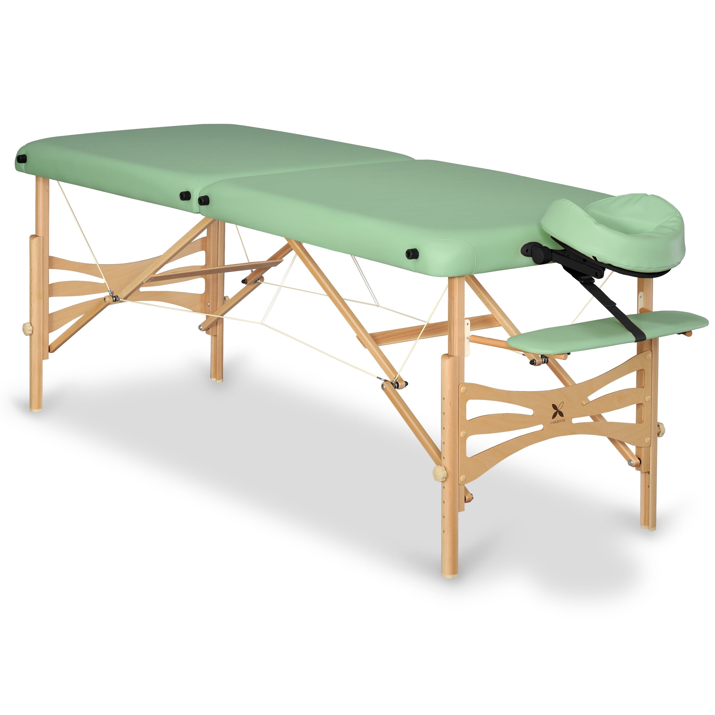 -12-Massage Table Panda Light Wood 70 Vinyl Flex K022 Green-12