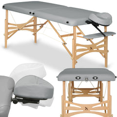 --Massage Table Panda Light Wood 70 Vinyl Flex K029 Grey-