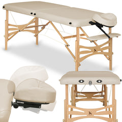 --Massage Table Panda Light Wood 70 Vinyl Flex K033 Beige-
