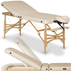 --Massage Table Panda Plus Light Wood 70 Vinyl Flex K033 Beige-