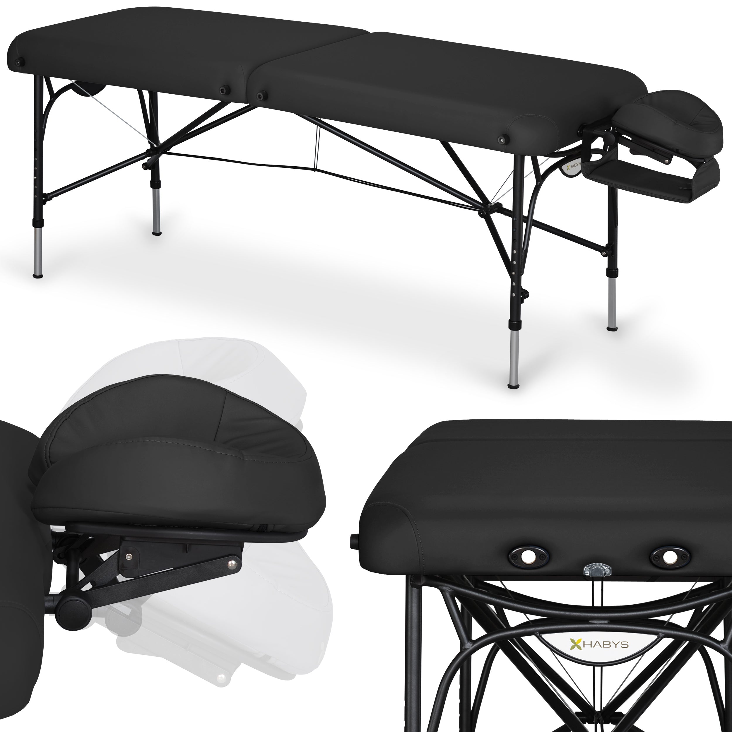 --Massage Table Smart Alu 70 Vinyl Flex K015 Black-