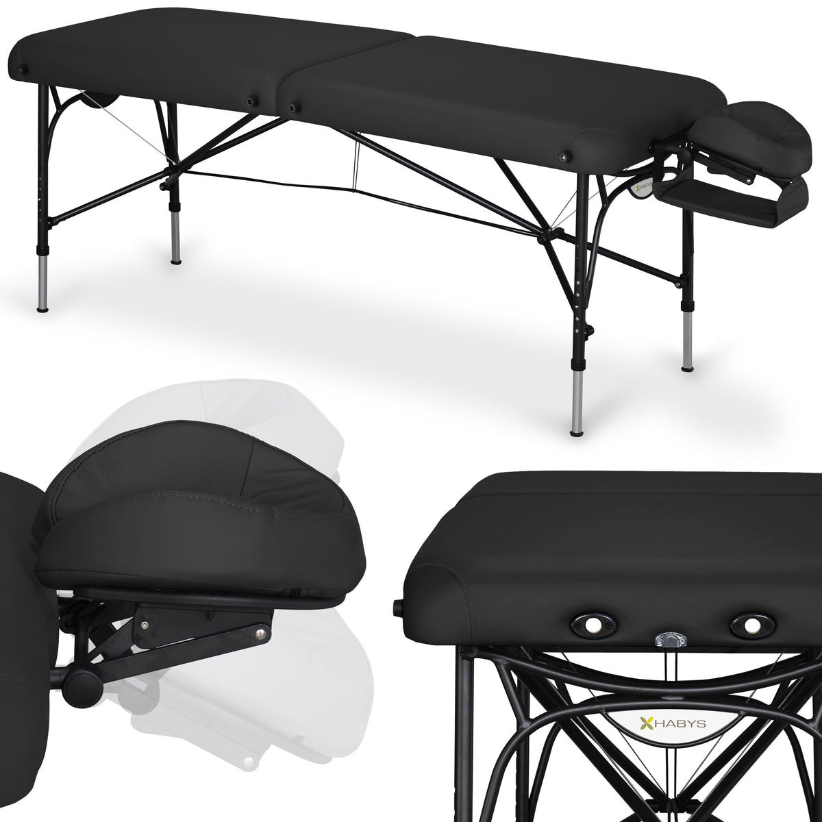 --Massage Table Smart Alu 70 Vinyl Flex K015 Black-