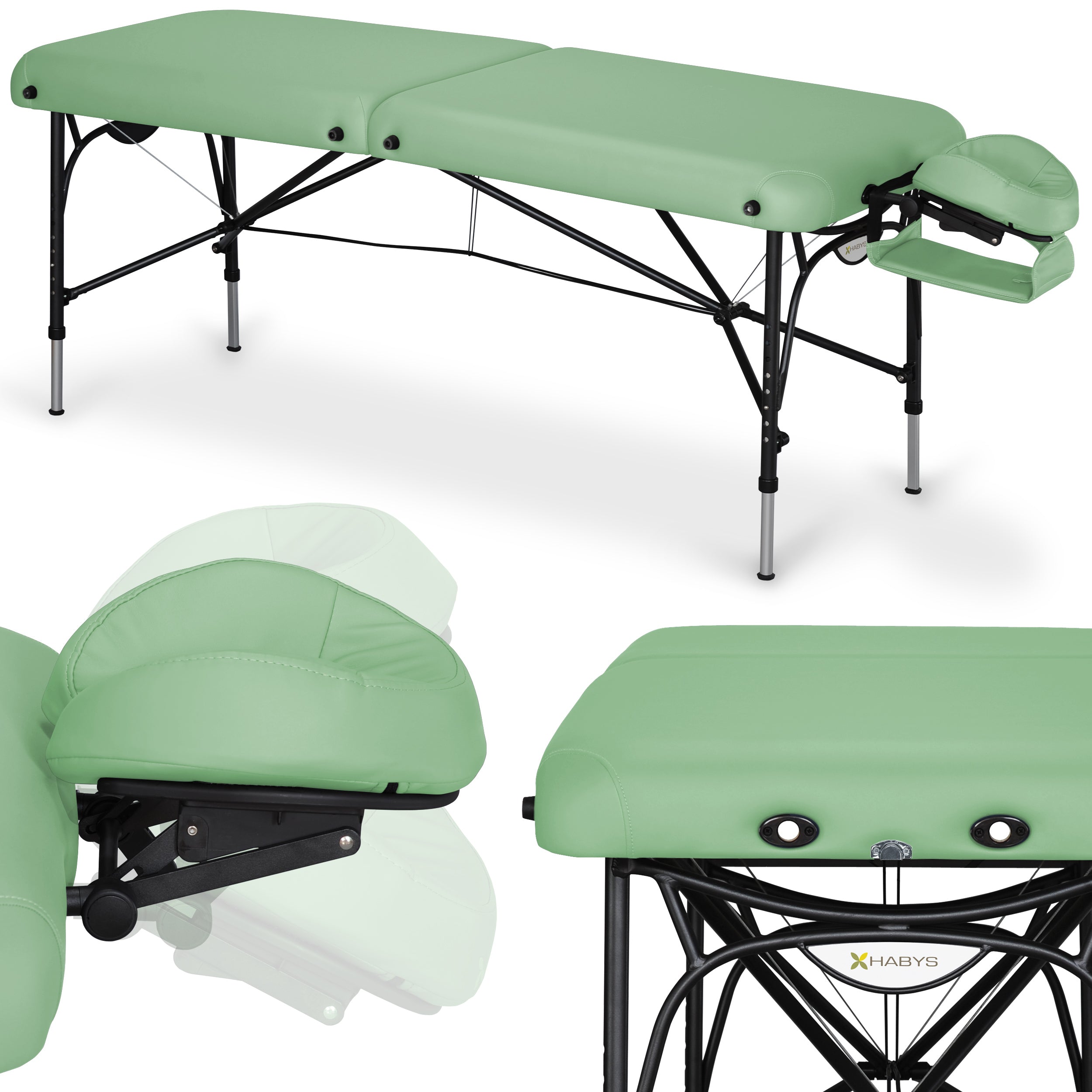 --Massage Table Smart Alu 70 Vinyl Flex K022 Green-
