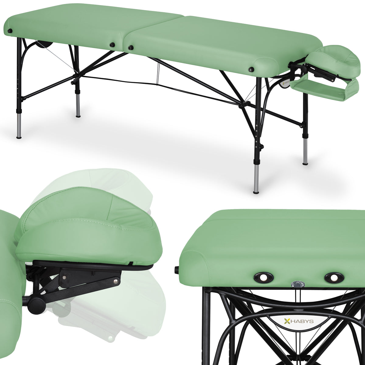 --Massage Table Smart Alu 70 Vinyl Flex K022 Green-