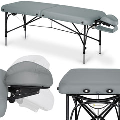 --Massage Table Smart Alu 70 Vinyl Flex K029 Grey-