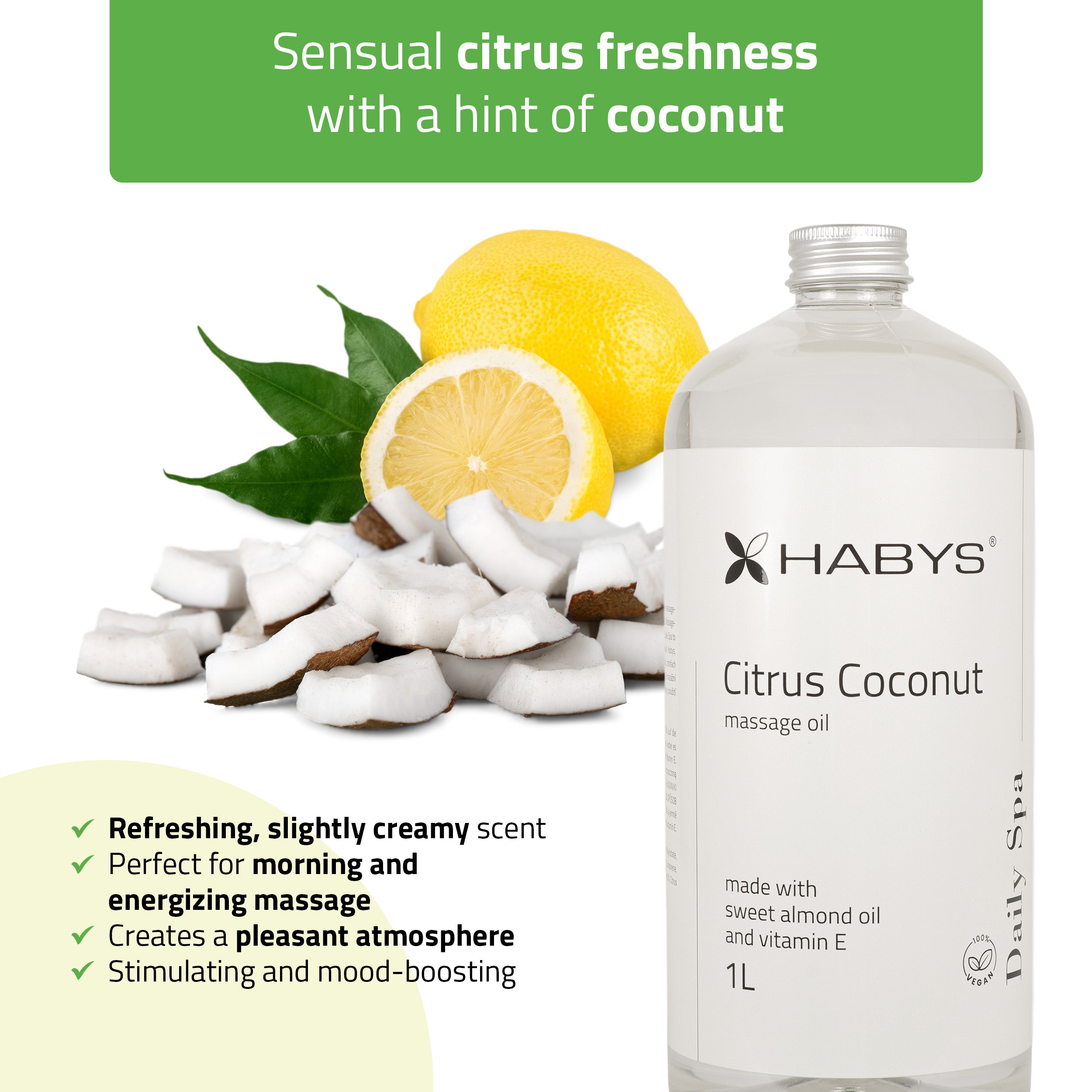 -5-Massage oil Daily Spa Citrus coconut, HABYS 1000 ml-5