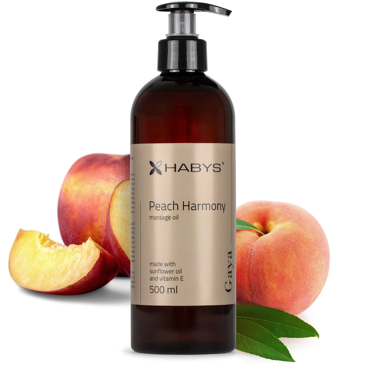 --Massage oil Gaya Peach Harmony, HABYS 500 ml-