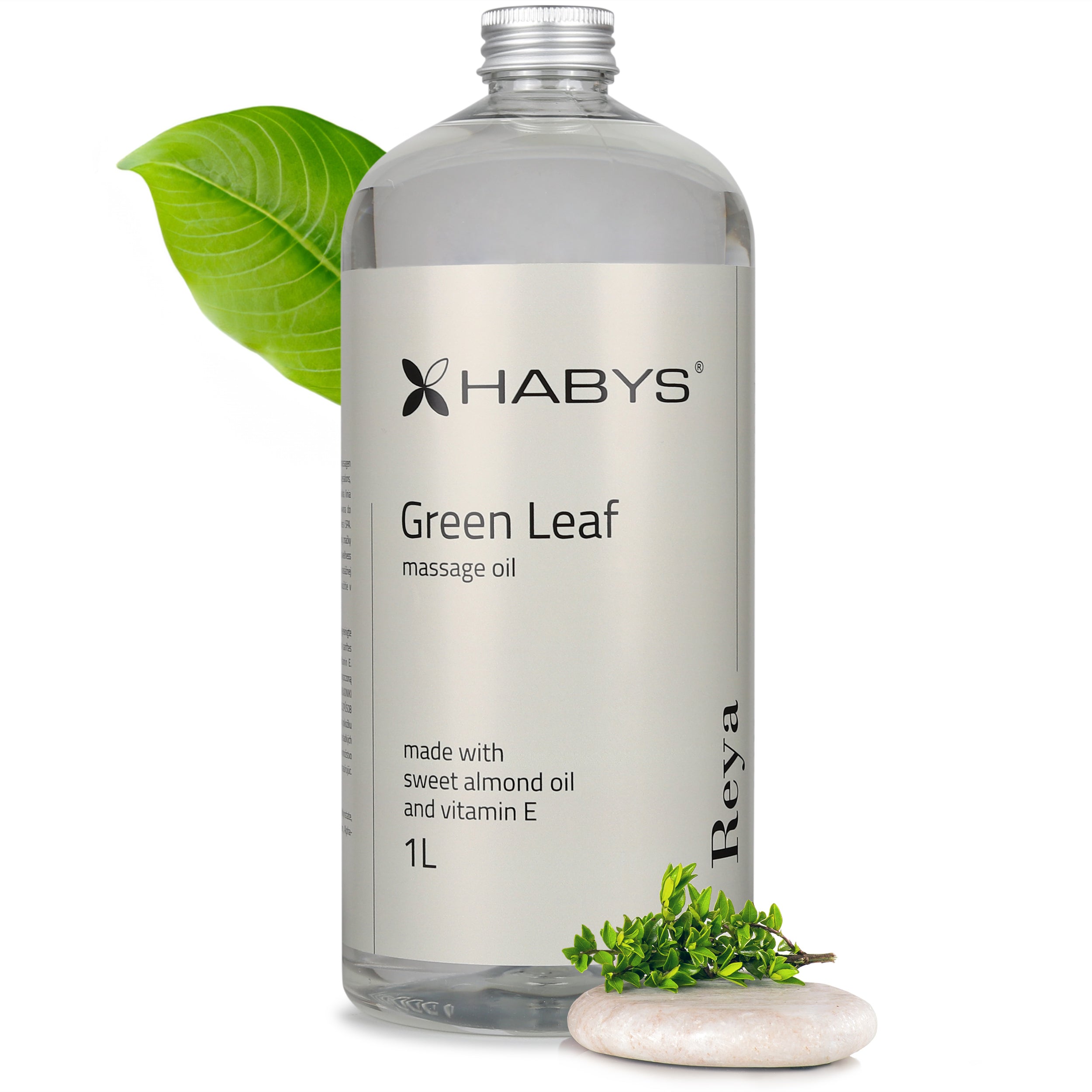 --Massage oil Reya Green Leaf HABYS, 1000 ml-