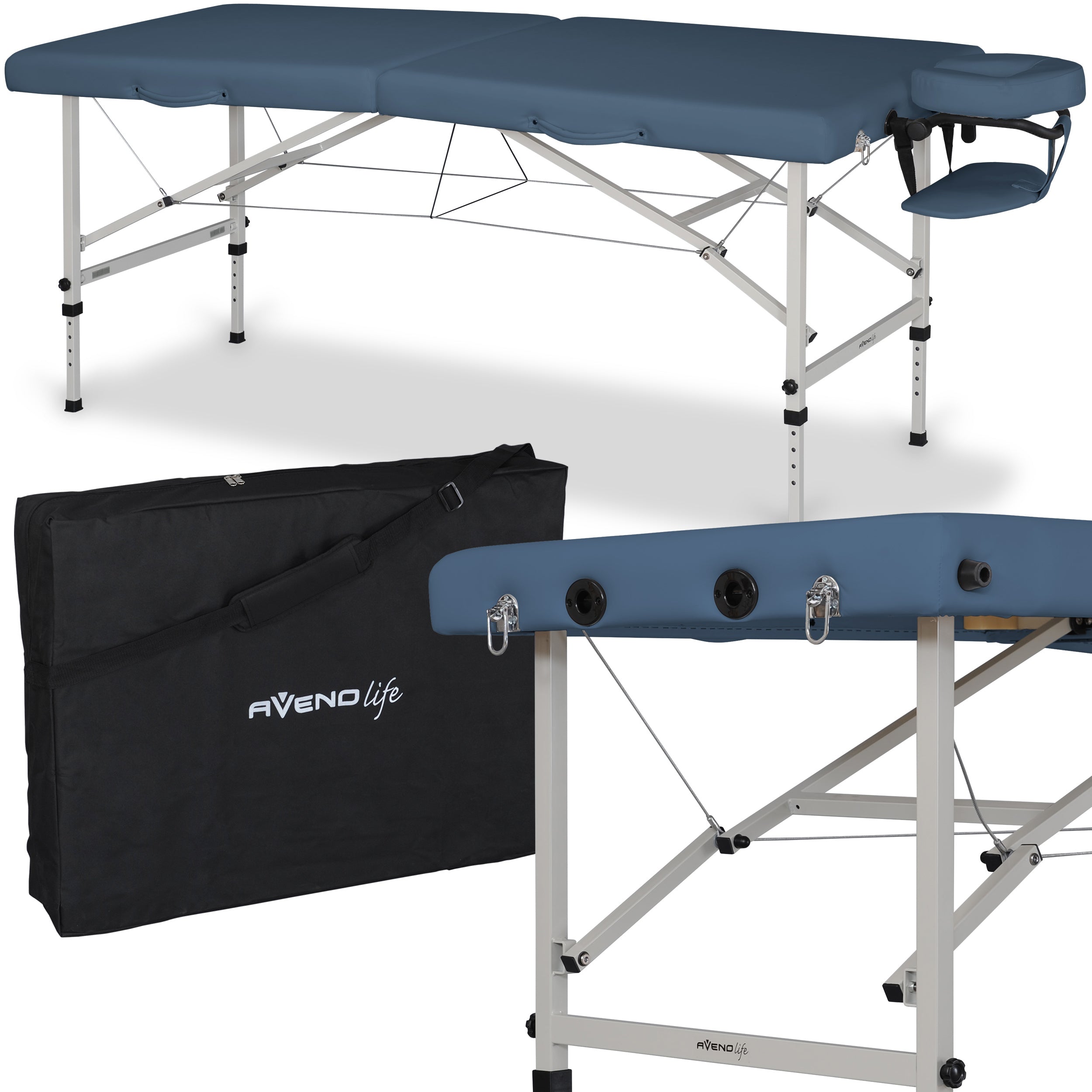 --Massage table Torina Matt Touch K102 Agate Blue-