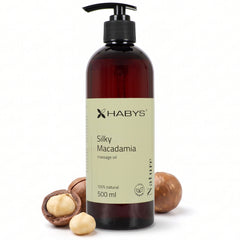 --Nature Silky Macadamia HABYS Massage Oil 500 ml with Pump-