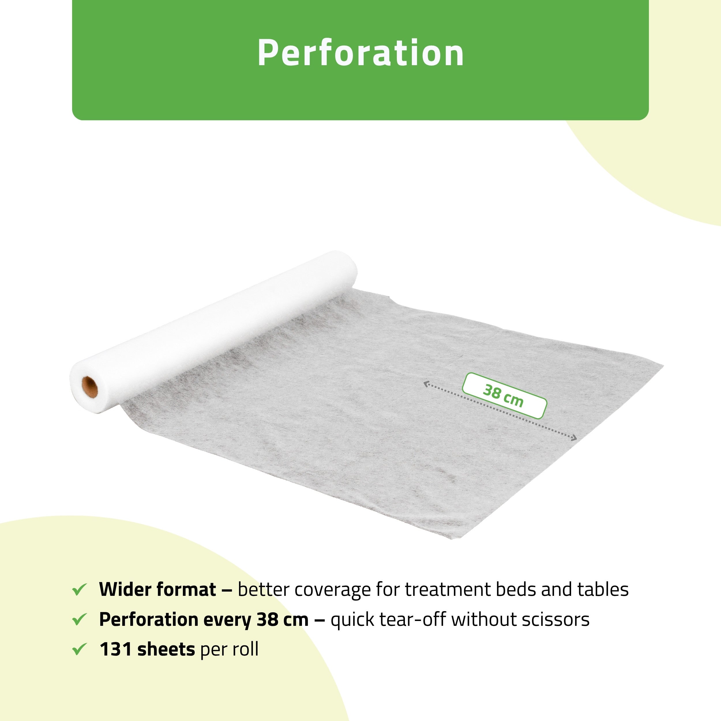 -3-Non-woven medical roll sheet 60 cm x 50 m 15g/m2, white-3