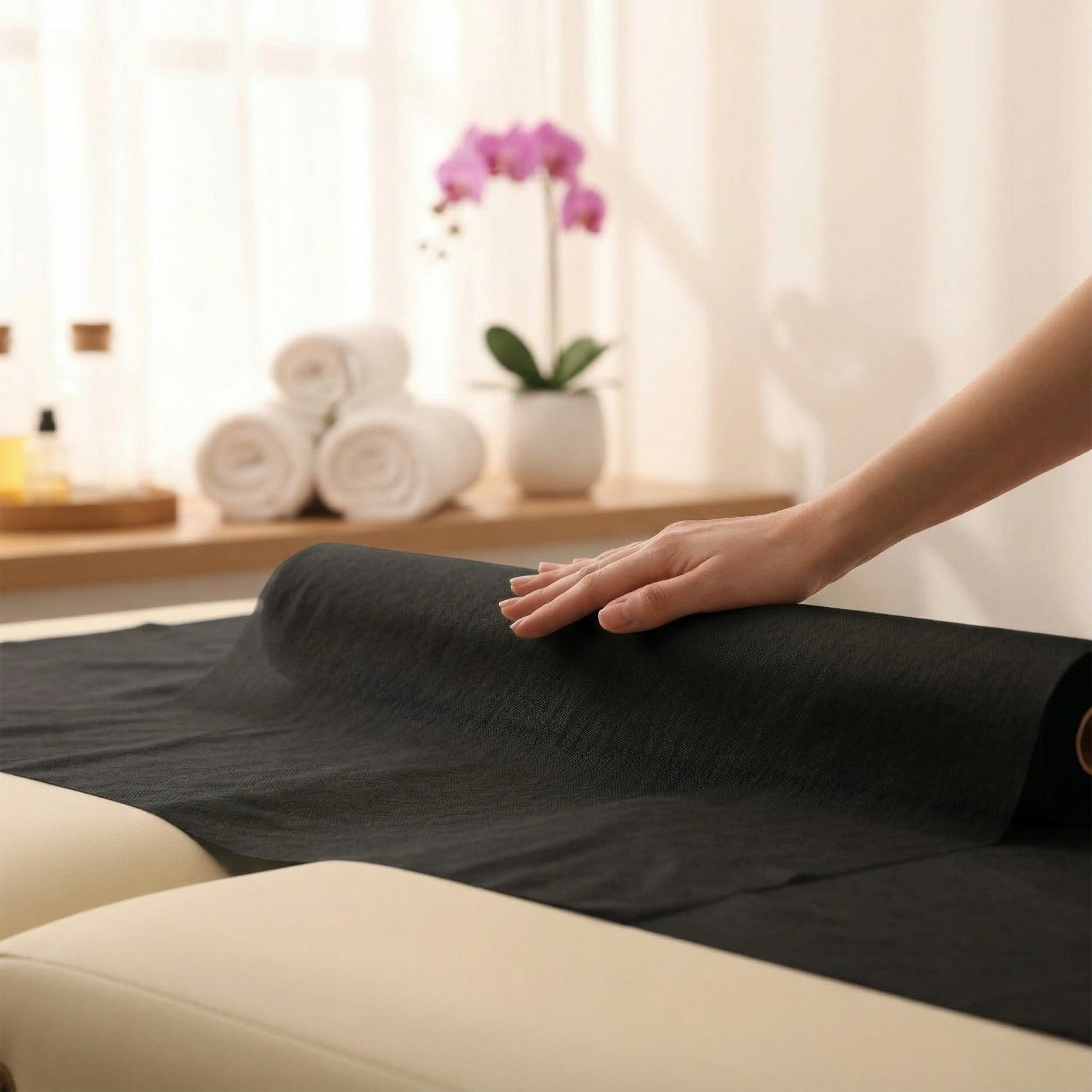 -5-Non-woven medical roll sheet 60 cm x 50 m 18g/m2, black-5