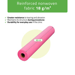 -1-Non-woven medical roll sheet 60 cm x 50 m 18g/m2, pink-1