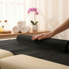 -1-Non-woven medical roll sheet 70 cm x 50 m 18g/m2, black-1