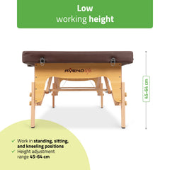 -2-Portable Thai massage table Niro 80 PU k835 brown-2