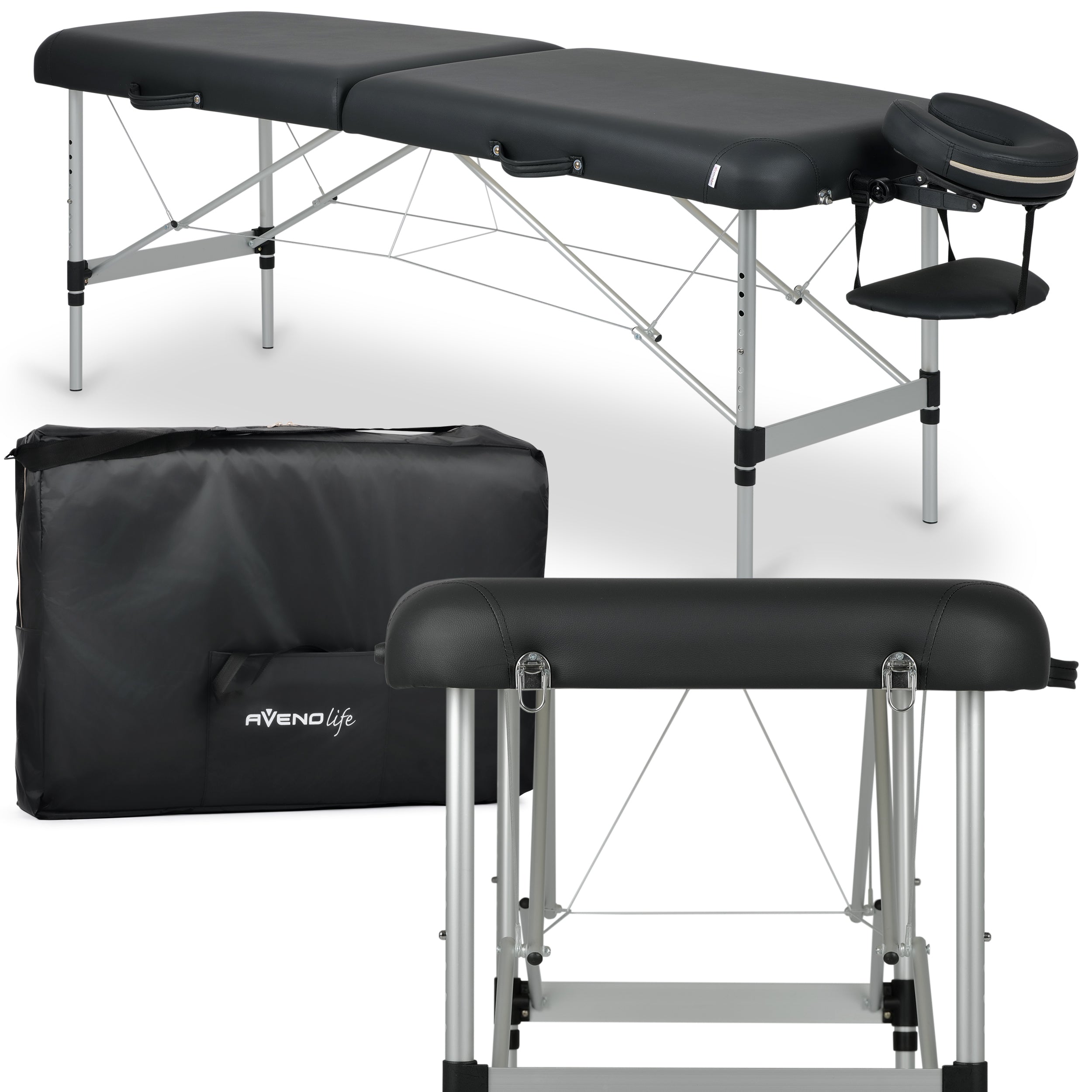 --Portable cosmetic and massage bed Estetic Dark Comfy Base K515 Black-