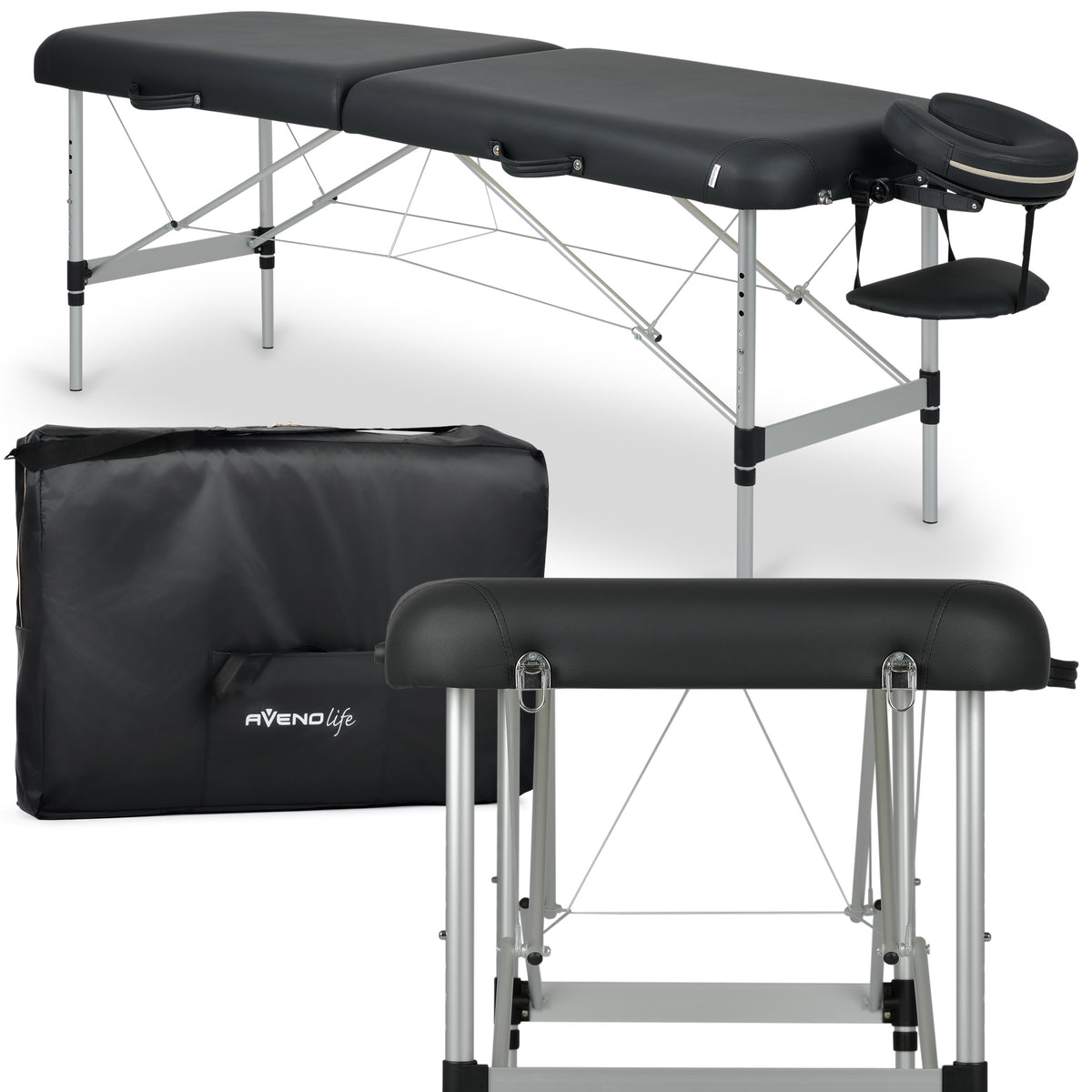--Portable cosmetic and massage bed Estetic Dark Comfy Base K515 Black-