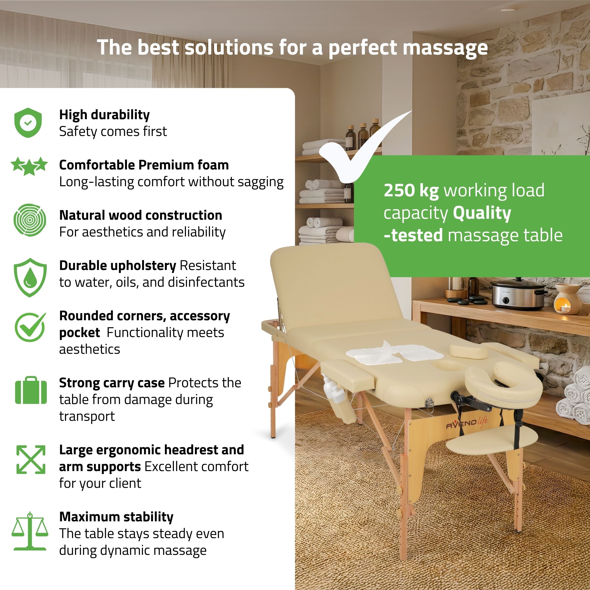 -1-Portable massage table Bianca Comfy Base K533 Beige-1