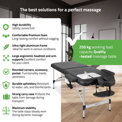 -1-Portable massage table Nadia 70 Comfy Base K515 Black-1
