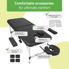 -2-Portable massage table Nadia 70 Comfy Base K515 Black-2