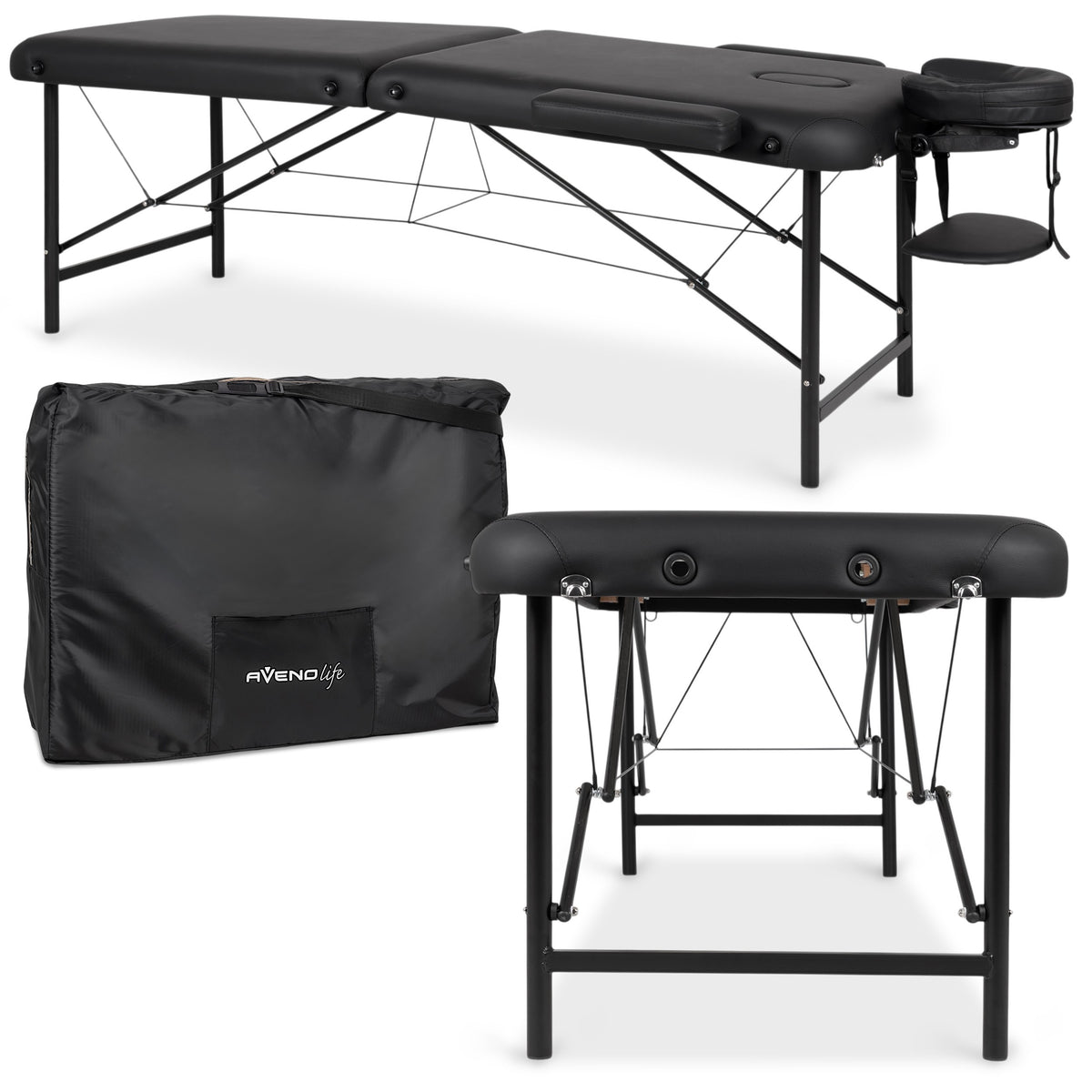 --Portable massage table Rico 60 cm Comfy Base k515 black-