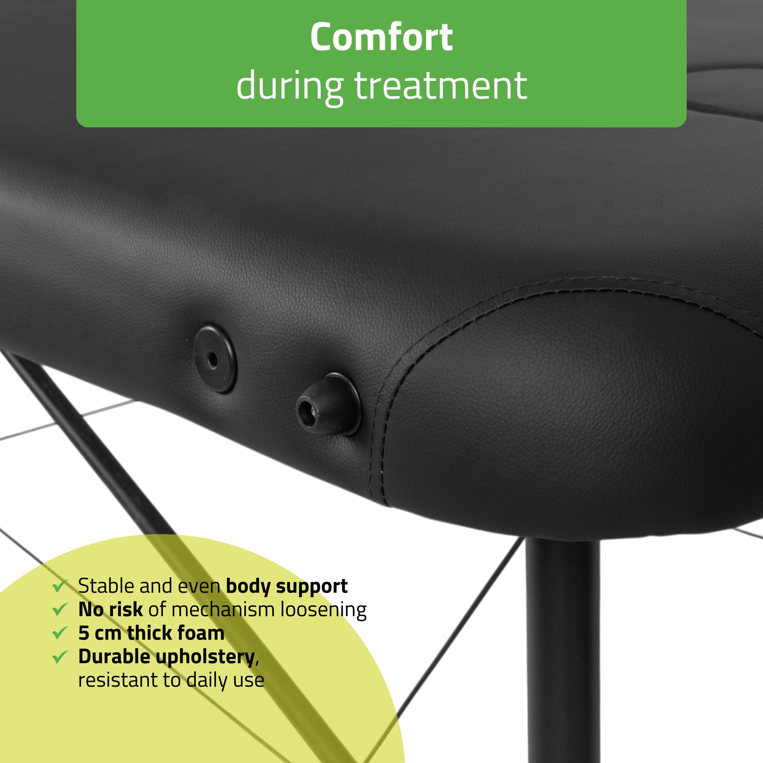 -3-Portable massage table Rico 60 cm Comfy Base k515 black-3
