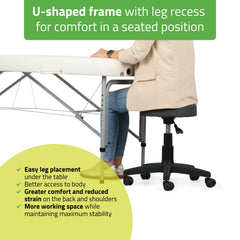 -3-Portable massage table Vera 60 Comfy Base K501 White-3