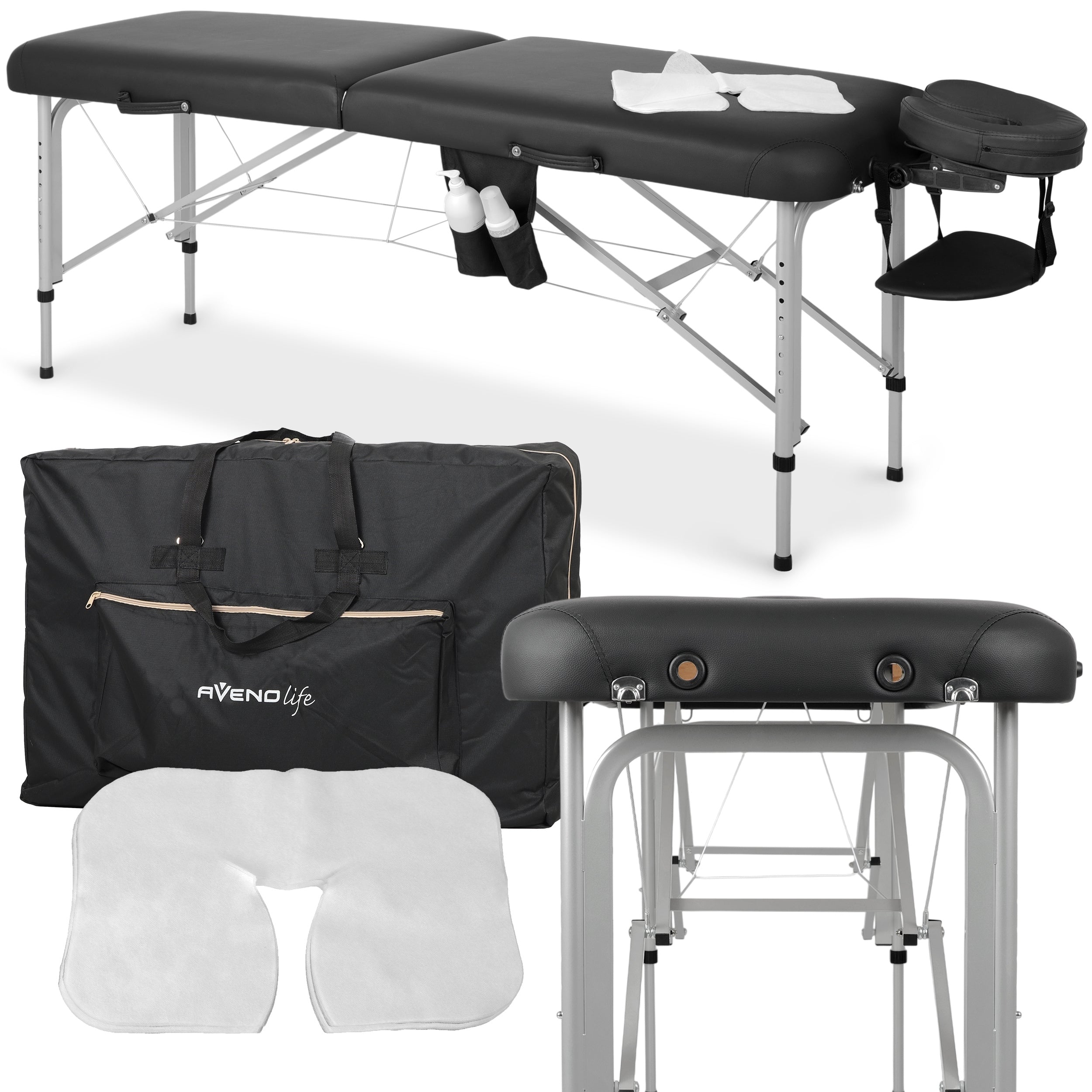 --Portable massage table Vera 60 Comfy Base K515 Black-