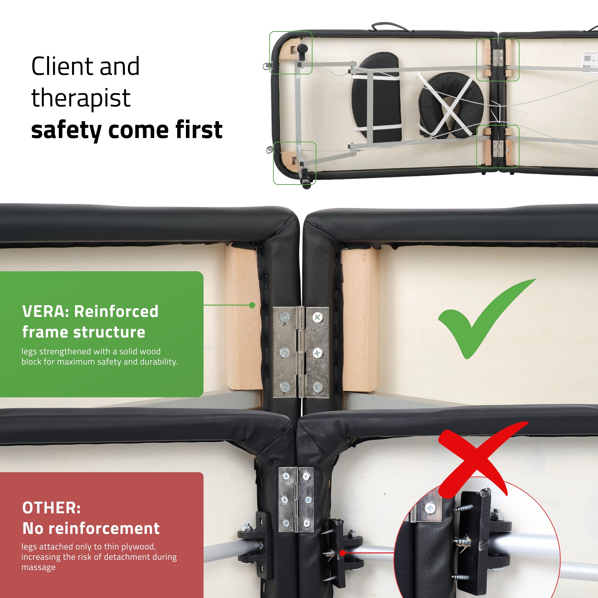 -7-Portable massage table Vera 60 Comfy Base K515 Black-7