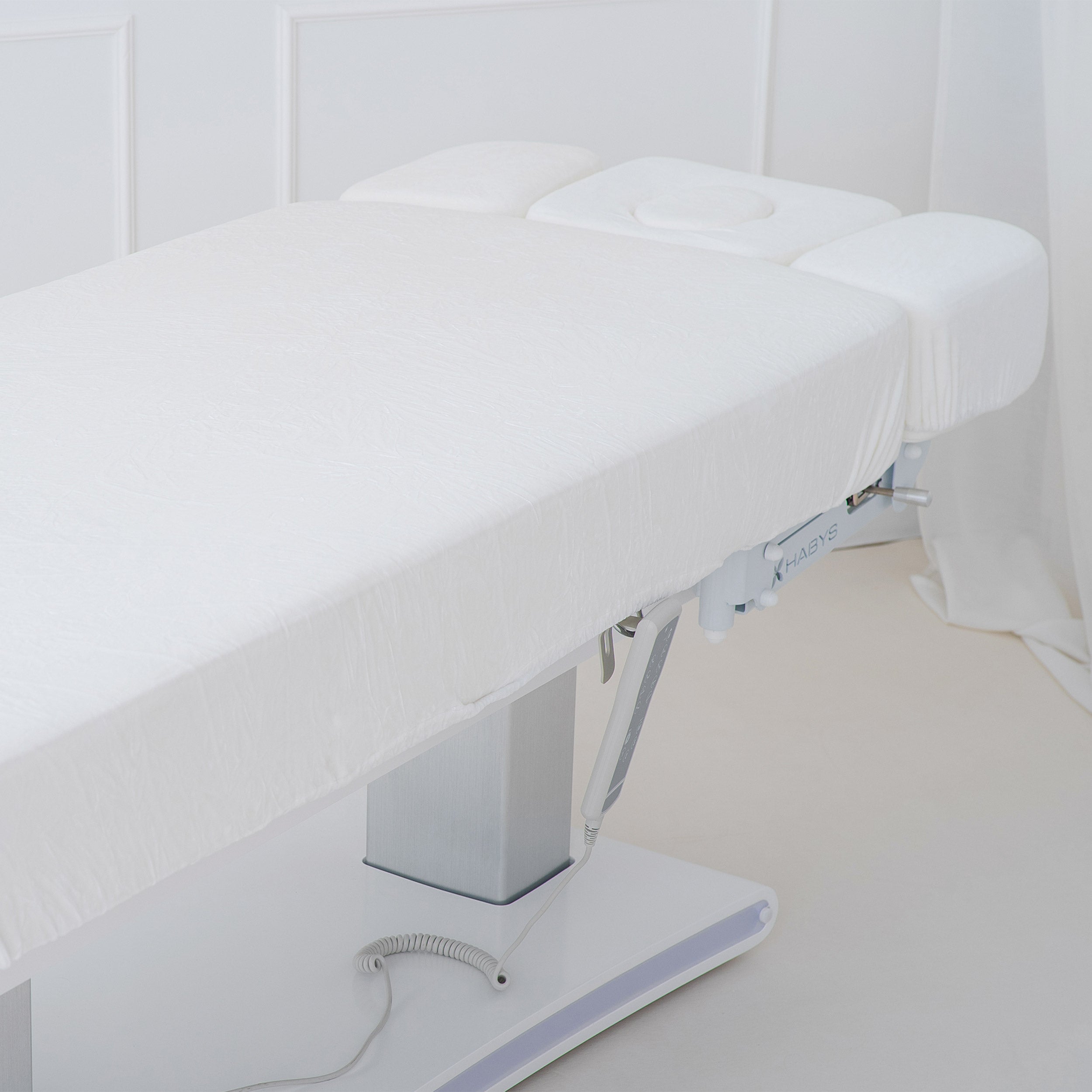 -1-Prestia White Velour Sheet Set | Habys-1