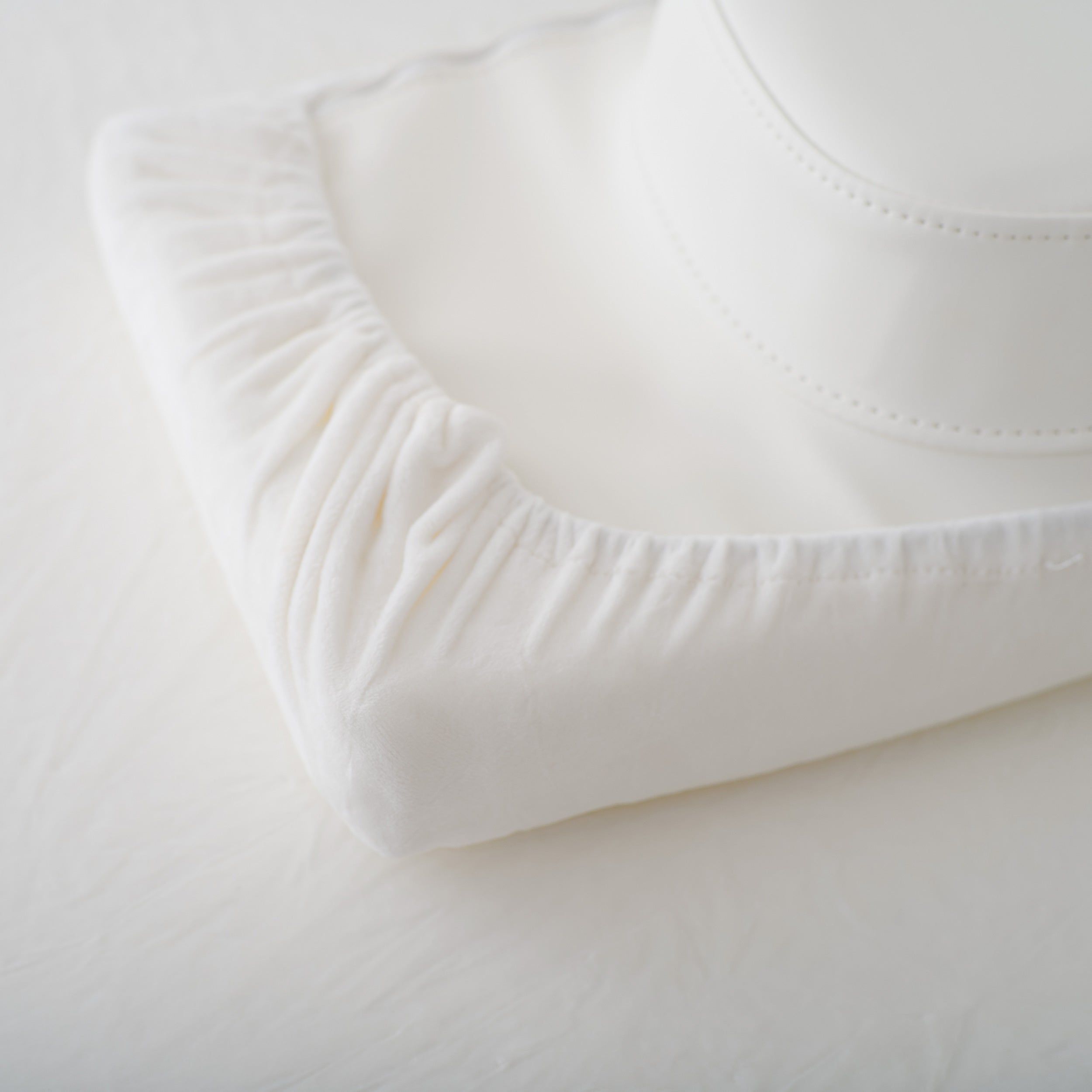 -7-Prestia White Velour Sheet Set | Habys-7