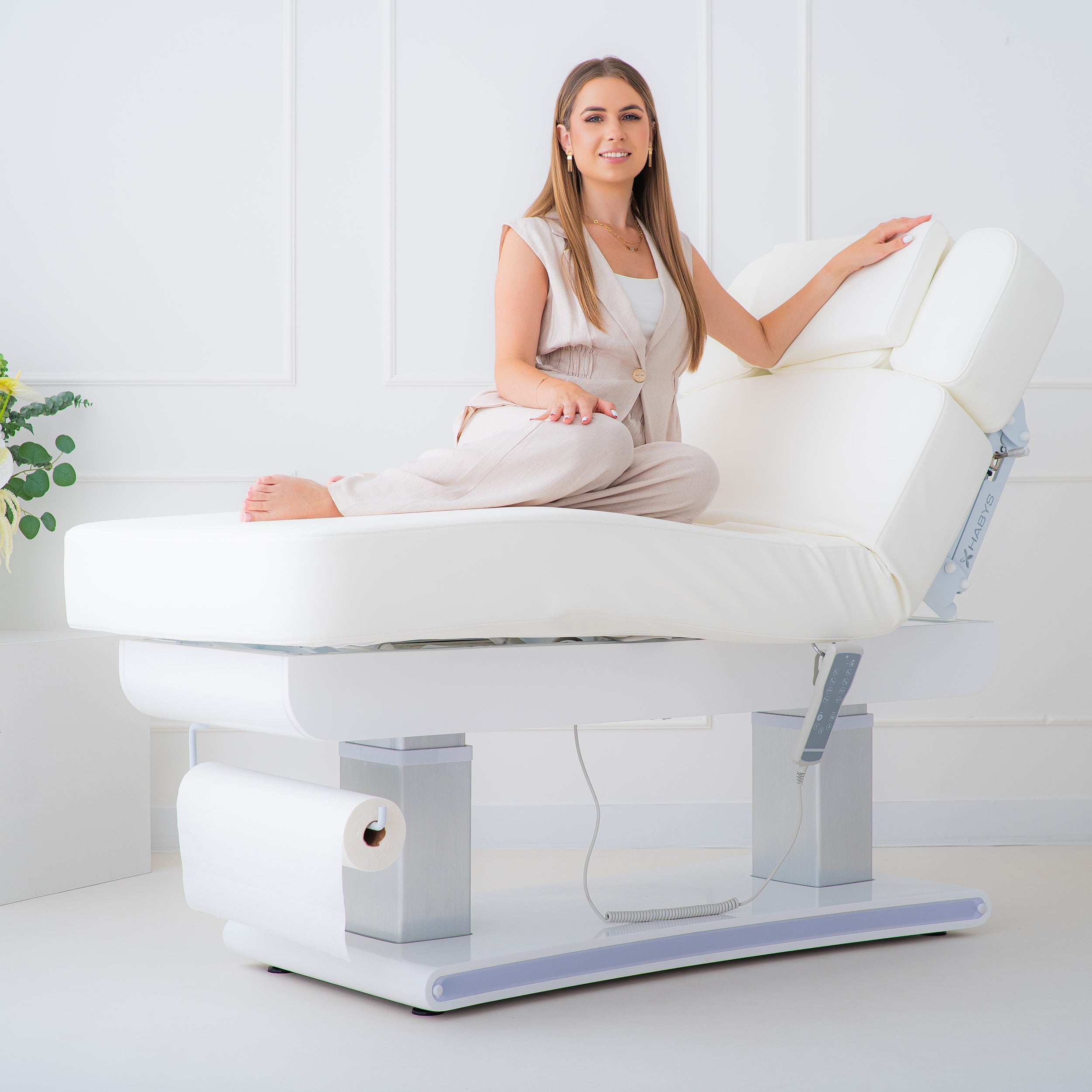 -4-Prestia White electric beauty bed | Habys-4