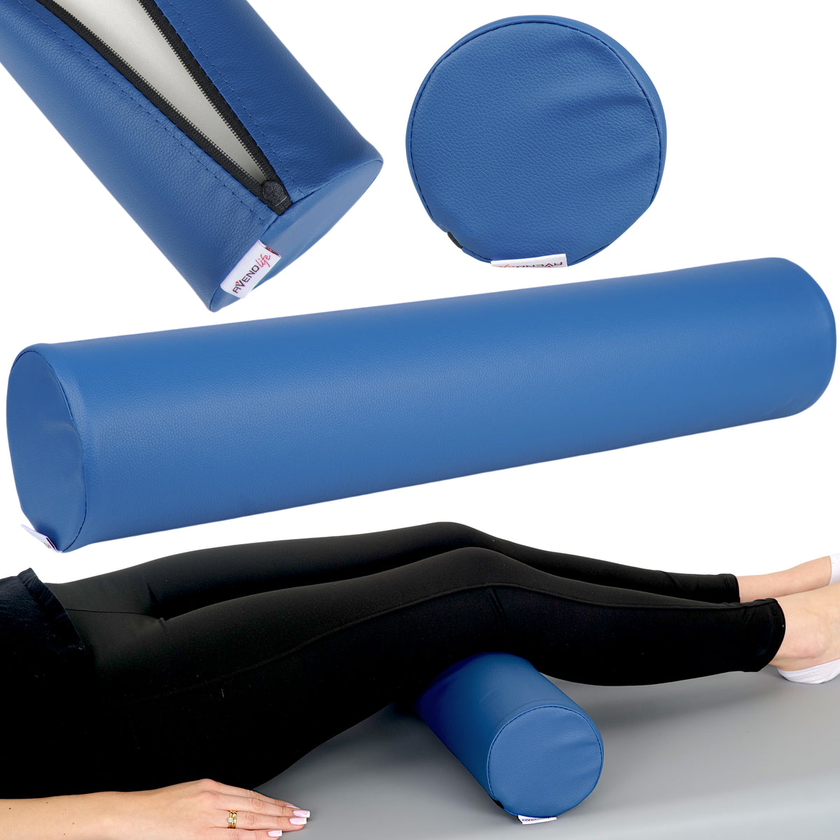 --Round Bolster 12x60 - K512 blue-