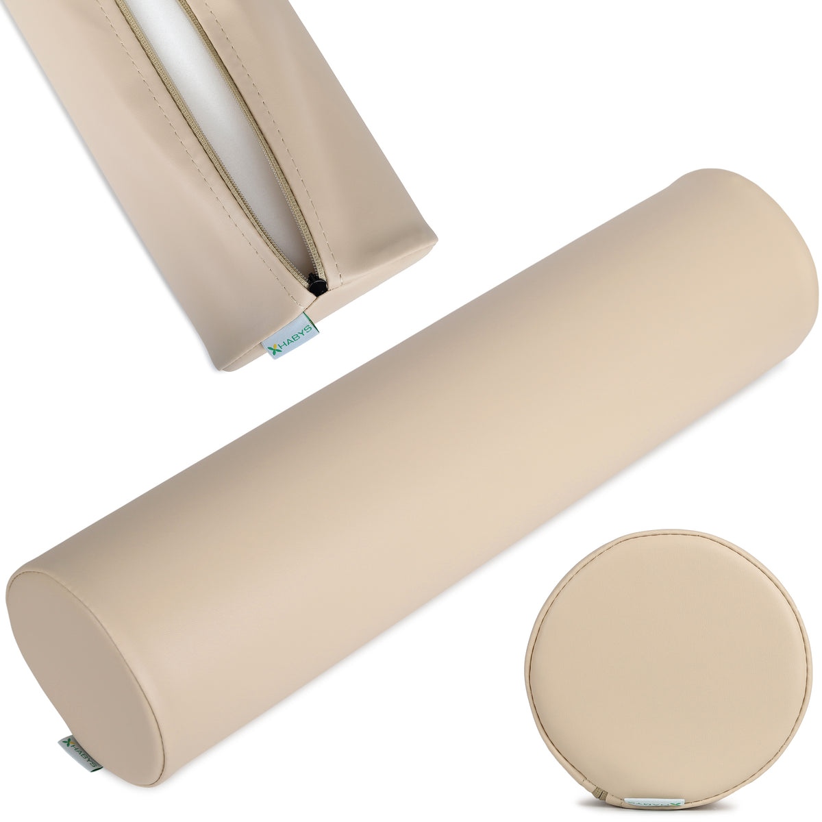 --Round Bolster 15x60 K033 Beige-