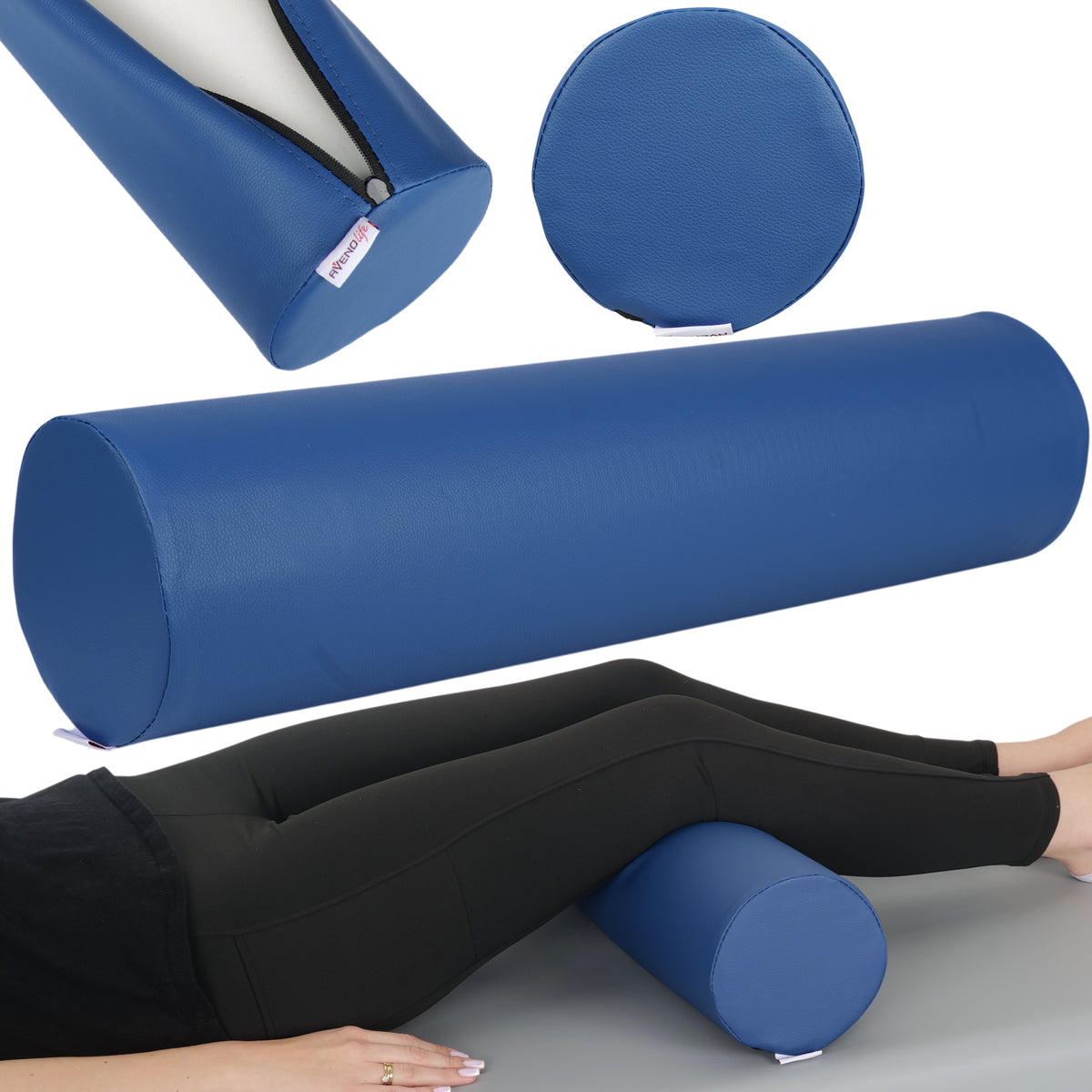 --Round Bolster 15x60 - K512 blue-