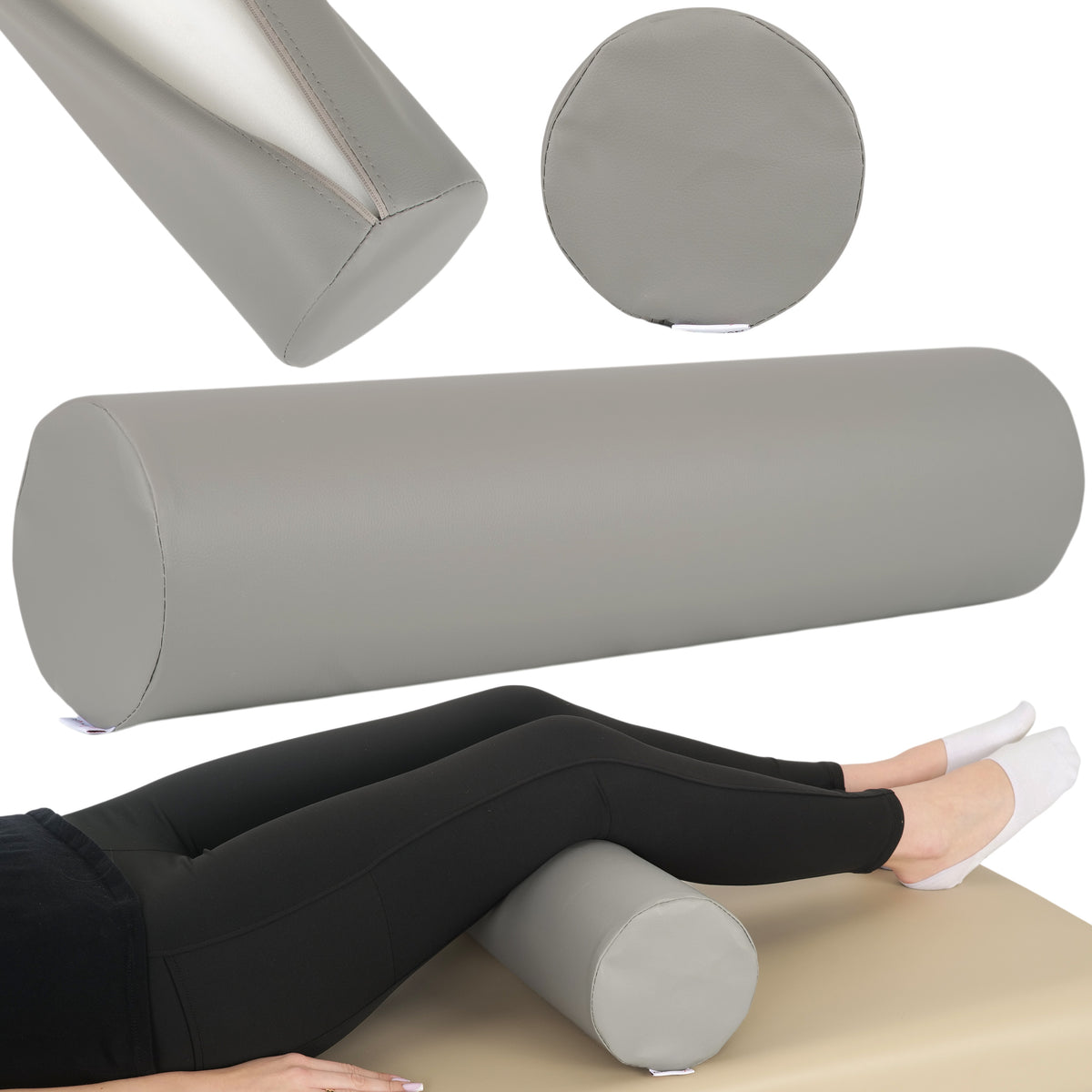--Round Bolster 15x60 - K522 gray-