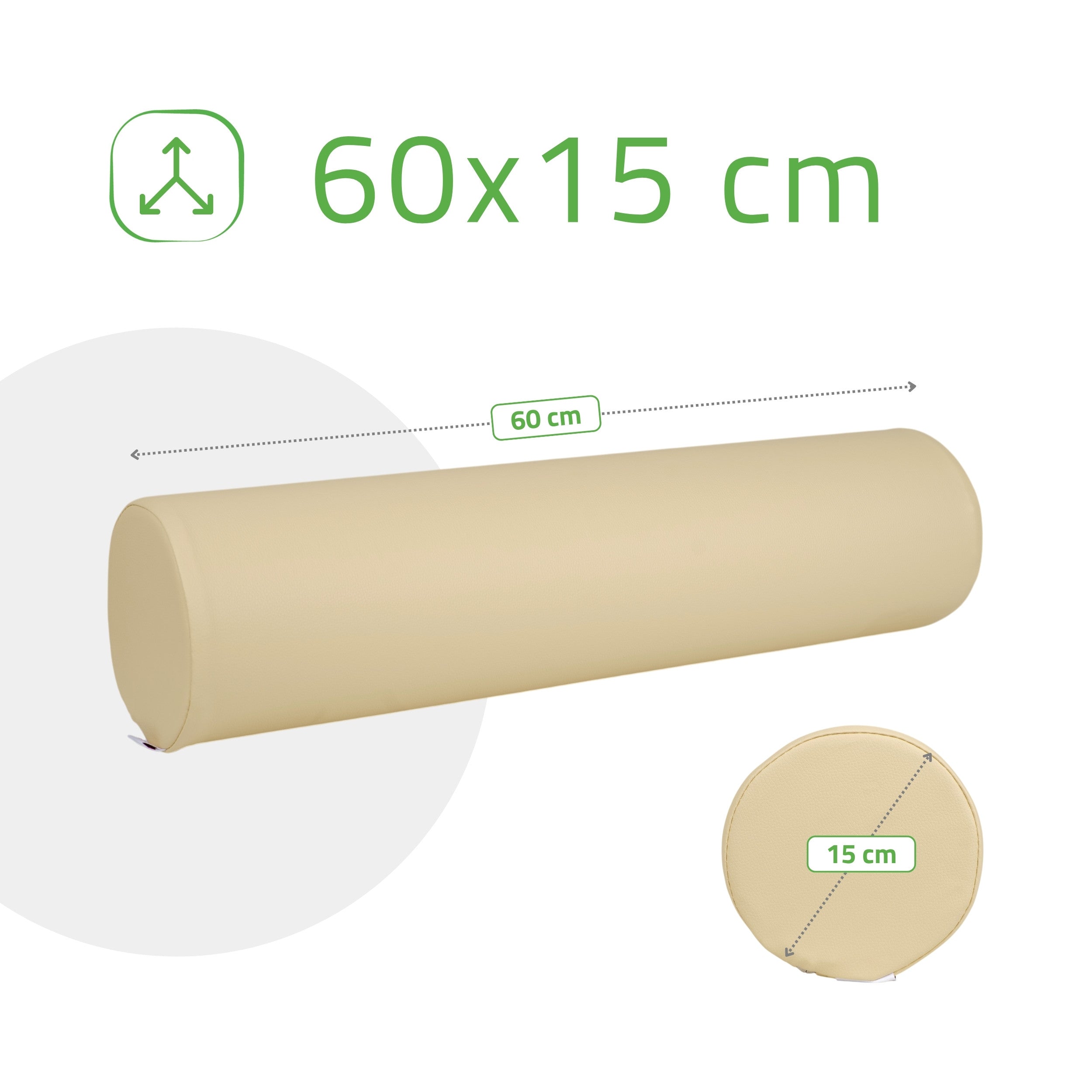 -4-Round Bolster 15x60 - K533 Beige-4
